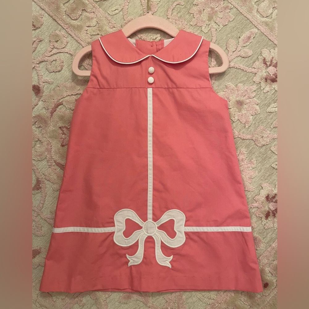 Like New TBBC Pink & White Bow Dress 2T